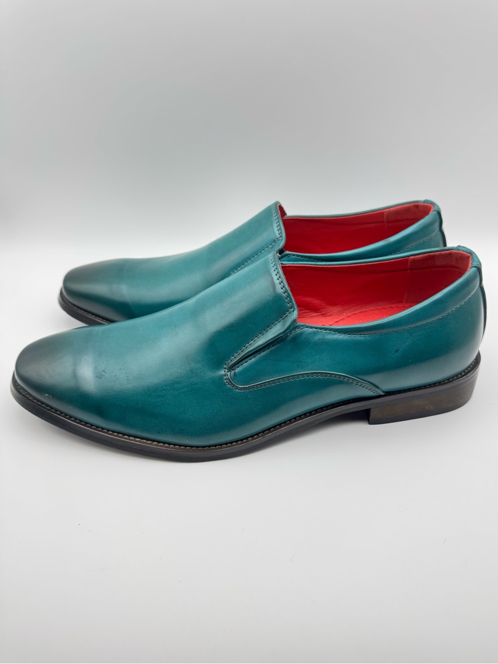 Taino by Fernando Aldaz "Abel" Loafers in Olive Teal Green Slip On Men's Size 11